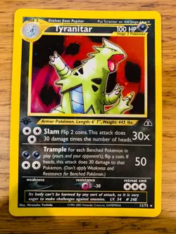1st Edition Tyranitar (12/75) Holo Neo Discovery Set Pokemon Card! FREE P&P! - Image 1