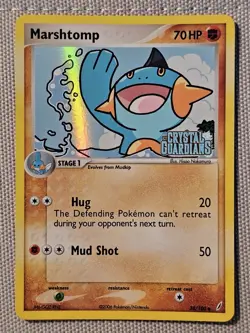 2006 Pokemon Crystal Guardians MARSHTOMP #38/100 Reverse Holo Foil Stamped - Image 1