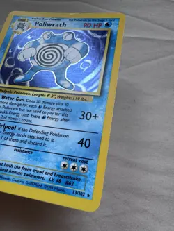 Pokemon Card english Poliwrath 13/102 Holo Base Set Wizards 1999 MP - Image 3