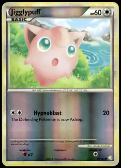 Jigglypuff 68/123 HeartGold & SoulSilver Reverse Holo Common MP Pokemon 2010 - Image 1