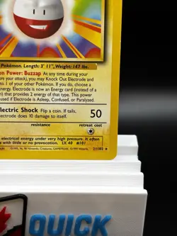 Pokemon TCG Electrode 21/102 Base Set Rare NM $1 Shipping! - Image 4