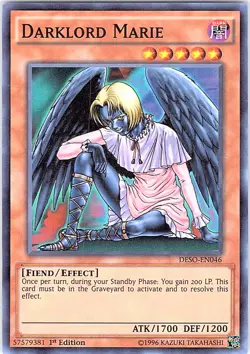 Yugioh Darklord Marie DESO-EN046 Super Rare 1st Edition NM - Image 1