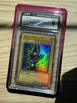 Yugioh! Dark Magician LOB-005 1st Edition Asian - English CGC 9 Mint Bloody - Image 1