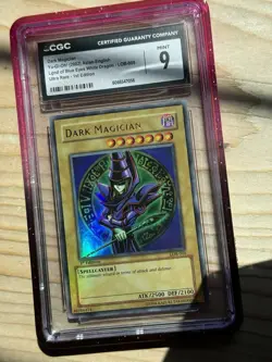 Yugioh! Dark Magician LOB-005 1st Edition Asian - English CGC 9 Mint Bloody - Image 3