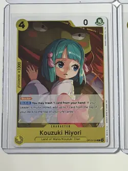 Kouzuki Hiyori OP13-113 Carrying On His Will 4 Foil Card Play Set Lot One Piece - Image 4