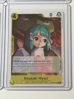 Kouzuki Hiyori OP13-113 Carrying On His Will 4 Foil Card Play Set Lot One Piece - Image 5