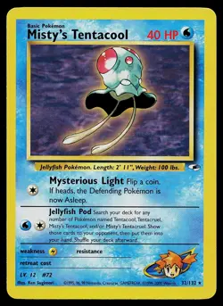 Pokemon Card - Misty's Tentacool Gym Heroes 32/132 Rare - Image 1