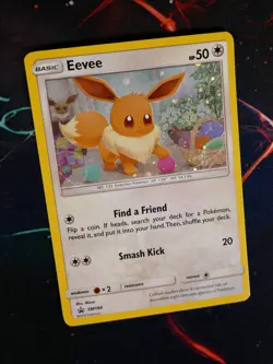 LP Pokemon EEVEE Card SM BLACK STAR PROMO Set SM184 Sun Moon Cosmos Holo Foil - Image 1