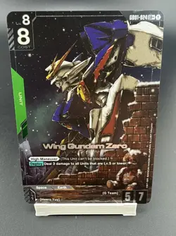 Gundam Card Game: Newtype Rising - Wing Gundam Zero (LR+) (GD01-024) NM - Image 1