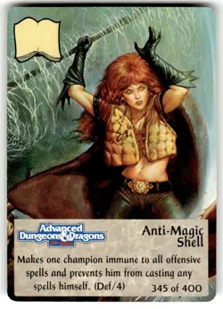 Spellfire CCG Rare Card Anti-Magic Shell - 1st Edition 345 of 400 - Image 1