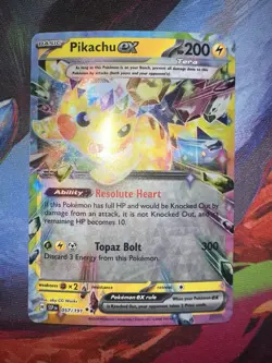 Pokemon Pikachu TCG Surging Sparks EX Double Rare Holo Card 057/191 NM Condition - Image 1