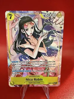Bandai One Piece Card Game Nico Robin EB03-055 SR Alternate Art Holo - Image 1