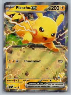 Pikachu ex (Pikachu 60) Battle Academy 2024 #106 Holo Promo Pokemon Card - Image 1