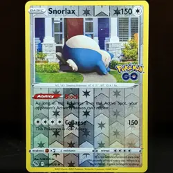Snorlax 055/078 LP/NM Reverse Holo Rare Pokemon Go Foil Card 55/78 sleeping bear - Image 1