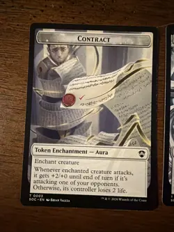 MTG - 4 x Contract / Copy Token - Playset 4x x4 - Secrets of Strixhaven - Image 2