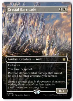 Crystal Barricade (Borderless) FDN 296 Magic: The Gathering R NM - Image 1