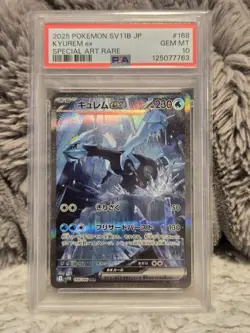 2025 Pokemon JPN Black Bolt Kyurem ex 168/086 SIR PSA 10 Gem Mint - Image 1