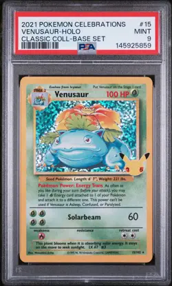 2021 POKEMON CELEBRATIONS CLASSIC COLLECTION #15 VENUSAUR-HOLO PSA 9 - Image 1