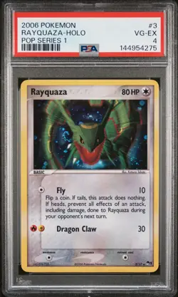 2006 POKEMON POP SERIES 1 #3 RAYQUAZA-HOLO PSA 4 - Image 1