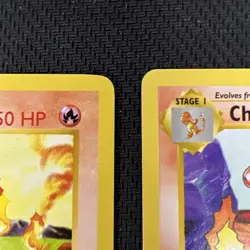 Charmander and Charmeleon Base Set Shadowless Pokemon TCG 1999 Vintage CH1 - Image 5