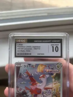 Pokemon Japanese Latias AR 195/172 CGC 10 Gem Mint VSTAR Universe Full Art - Image 3