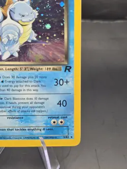 Wizards of the Coast Dark Blastoise Team Rocket 3/82 1st Ed Holo Rare 70 HP - Image 3