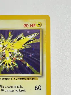 ** Pokemon TCG Zapdos 16/102 Holo Holo Rare LP - Image 3
