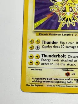 ** Pokemon TCG Zapdos 16/102 Holo Holo Rare LP - Image 4