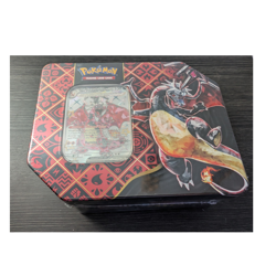 Pokemon Charizard Tin Box 1x Scarlet & Violet Paldean Fates English 2024 - Image 1
