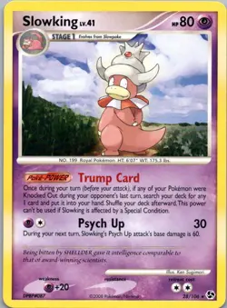 Pokemon TCG Slowking 28/106 Great Encounters LP - Image 1