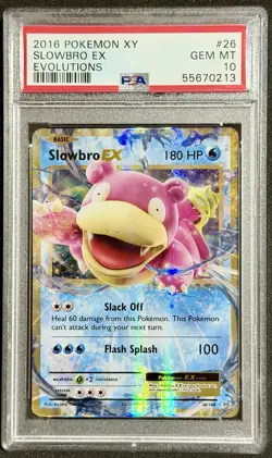 SLOWBRO EX Pokemon #26/108 PSA 10 2016 GEM MINT XY Evolutions - Image 1