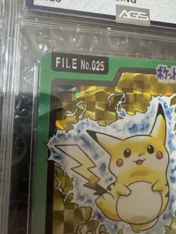 1997 POCKET MONSTERS CARDDASS #025 PIKACHU-PRISM - Image 3