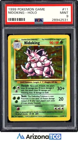 Pokemon 1999 Nidoking 11/102 Holo Base Set PSA 9 - Image 1