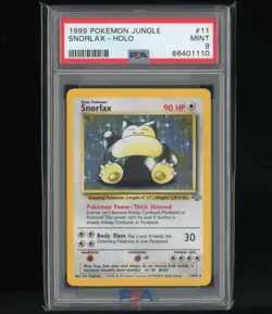 1999 POKEMON JUNGLE #11 SNORLAX-HOLO PSA 9 - Image 1