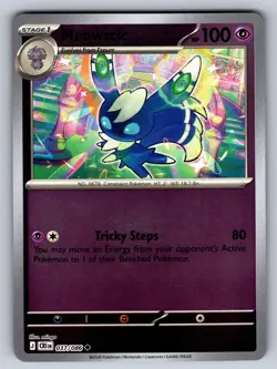 Meowstic 037/086 Reverse Holo Uncommon ME04: Chaos Rising Pokemon TCG NM - Image 1