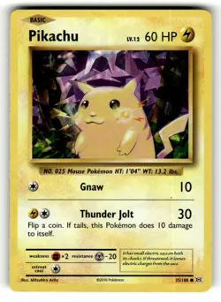 Pikachu (Cracked Ice Holo) 35/108 Holo Rare Deck Exclusives Holo Pokemon LP - Image 1