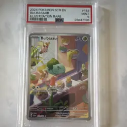 Pokemon TCG 2024 Stellar Crown Bulbasaur 143/142 Illus Rare Holo PSA 9 - Image 1