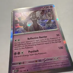 2023 Pokemon TCG Mewtwo Scarlet & Violet-151 150/165 Holo NM - Image 2
