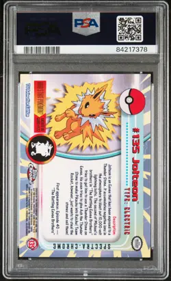 2000 TOPPS CHROME POKEMON T.V. SPECTRA #135 JOLTEON PSA 7 - Image 2