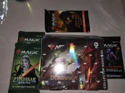 Magic The Gathering Dominaria Remastered Collector Booster Box Display + Extra 195166200682 - Image 1