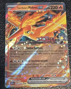 Pokemon TCG Team Rockets Moltres EX Destined Rivals 031/182 Stamped UPC Promo - Image 1