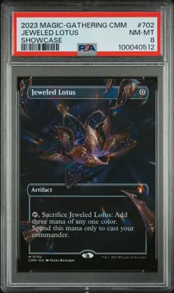 2023 MAGIC: THE GATHERING COMMANDER MASTERS SHOWCASE #702 JEWELED LOTUS PSA 8 - Image 1
