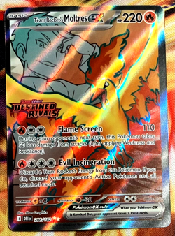 Pokemon Team Rocket's Moltres ex Stamped 208/182 Destined Rivals Promo - Image 1