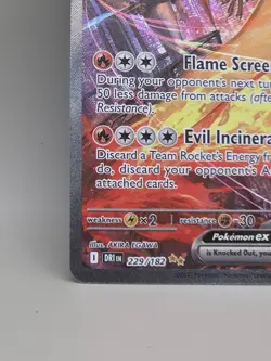 Team Rocket's Moltres ex 229/182 Holo UPC Promo Destined Rivals Stamp English NM - Image 5