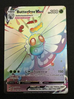 Pokemon TCG Butterfree VMAX Darkness Ablaze 190/189 Secret Rare 🌈 NM CLEAN - Image 1