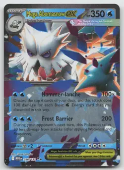Mega Abomasnow ex 036/132 Double Rare Mega Evolution Pokemon Holo NM - Image 1
