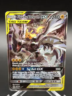 Pokemon Pikachu & Zekrom GX SM168 SM TAG TEAM Holo Promo 240 HP ENG 2019 - Image 1