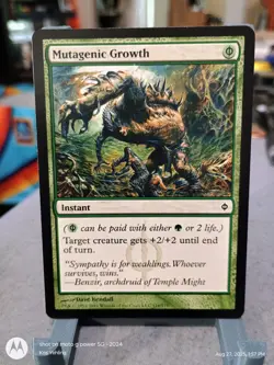 MTG Mutagenic Growth New Phyrexia 116/175 Regular Common EX/NM Condition - Image 1