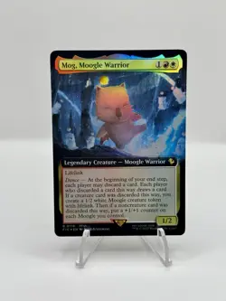 x1 Mog, Moogle Warrior - Foil - Extended Art R MTG Commander: Final Fantasy M/NM - Image 1