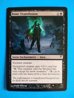 Rime Transfusion 1X SP Coldsnap MTG Magic the Gathering - Image 1